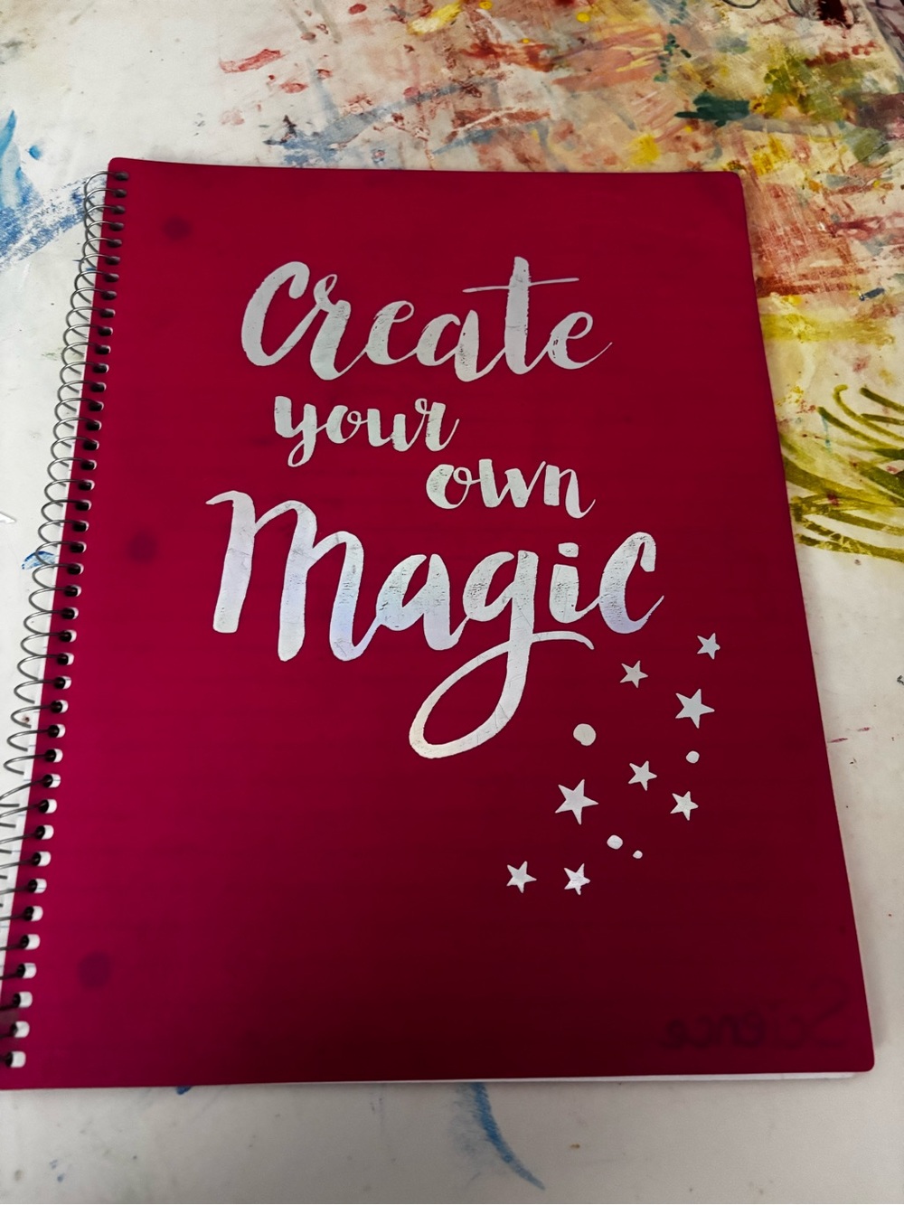 Create Your Own Magic Spiral Notebook - Hot Pink